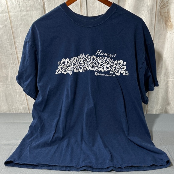 Hanes Heavyweight T-Shirt in Dark Blue - Picture 1 of 5